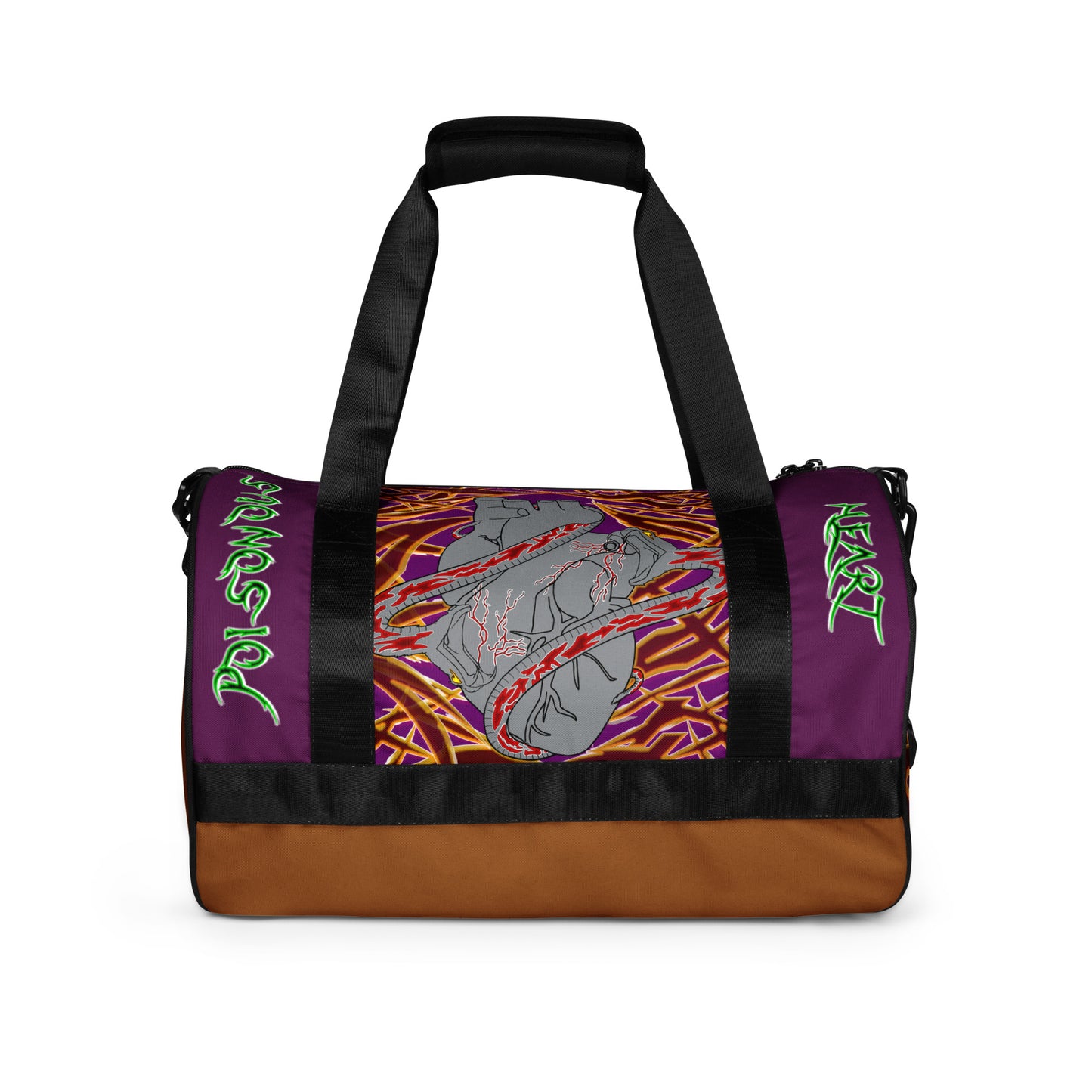Poisonous Heart Print Gym Bag