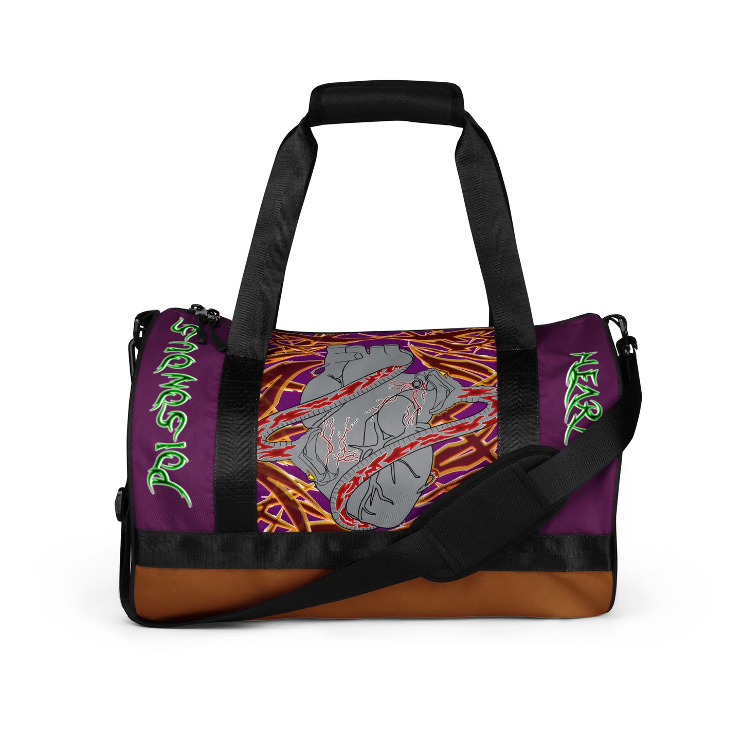 Poisonous Heart Print Gym Bag