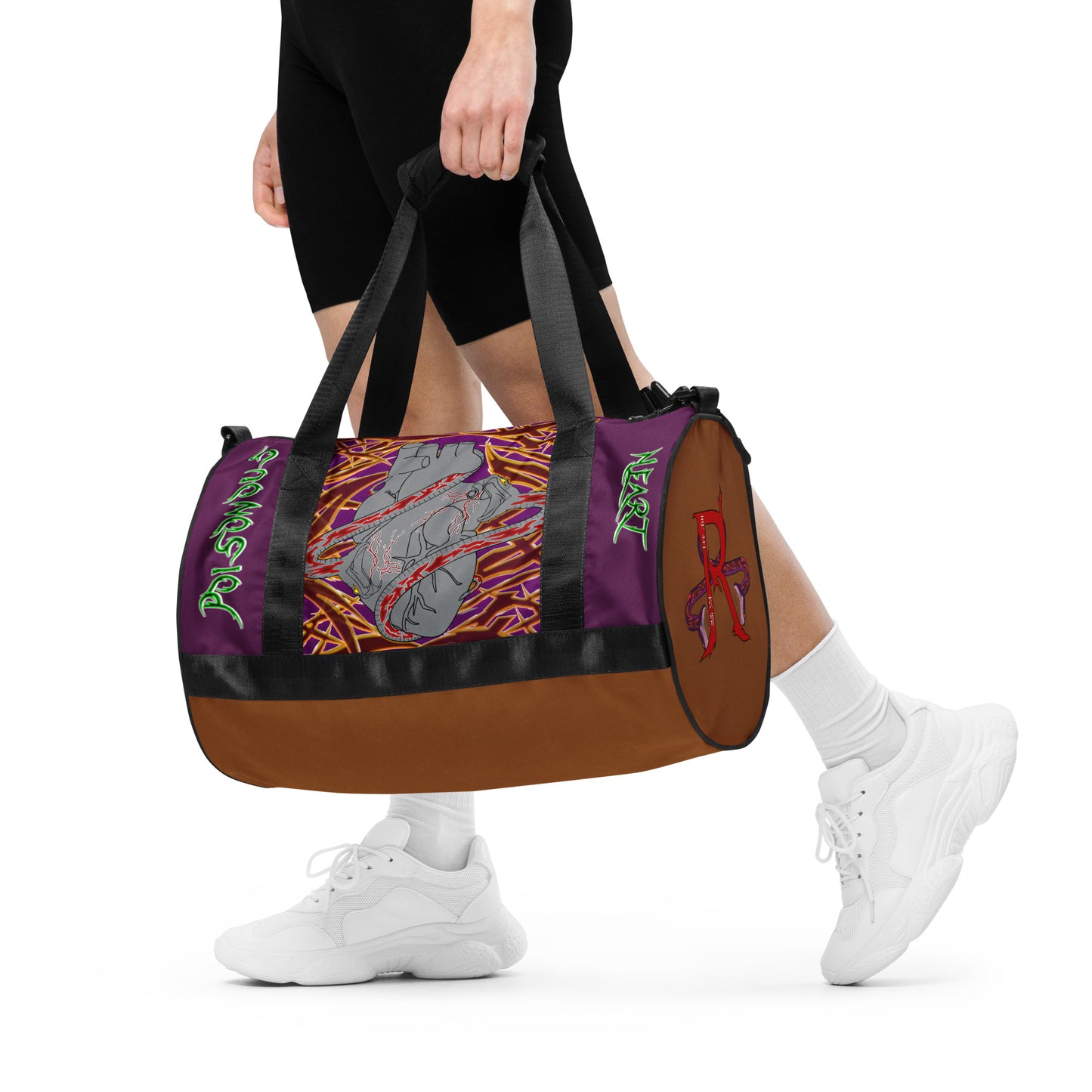 Poisonous Heart Print Gym Bag