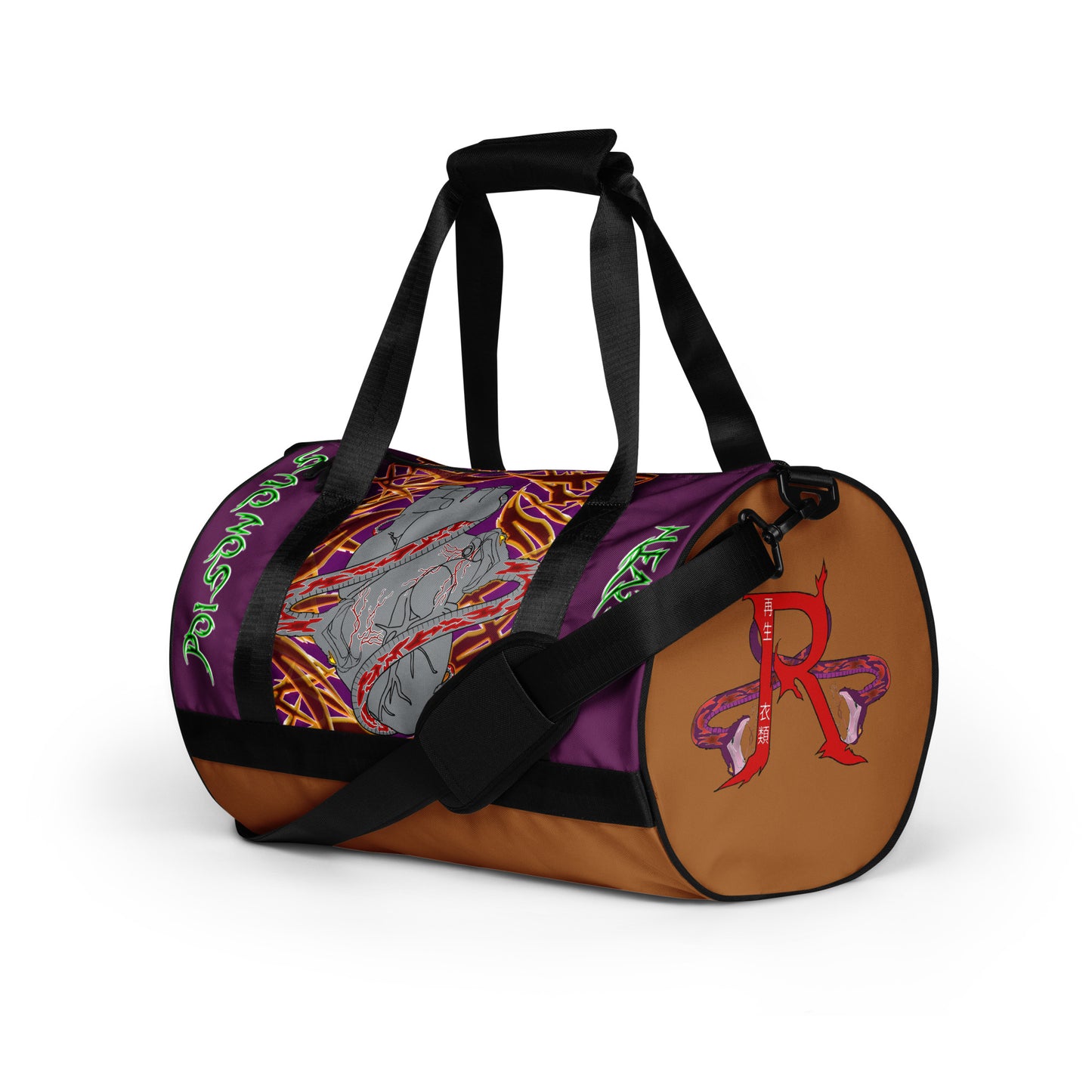 Poisonous Heart Print Gym Bag
