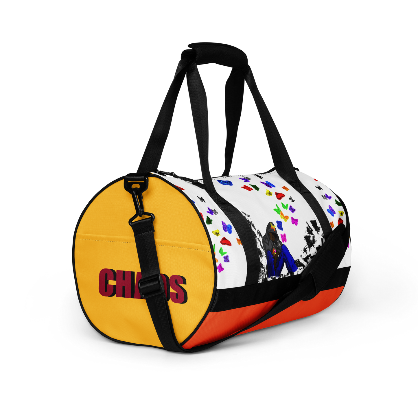 Chaos Print Gym Bag