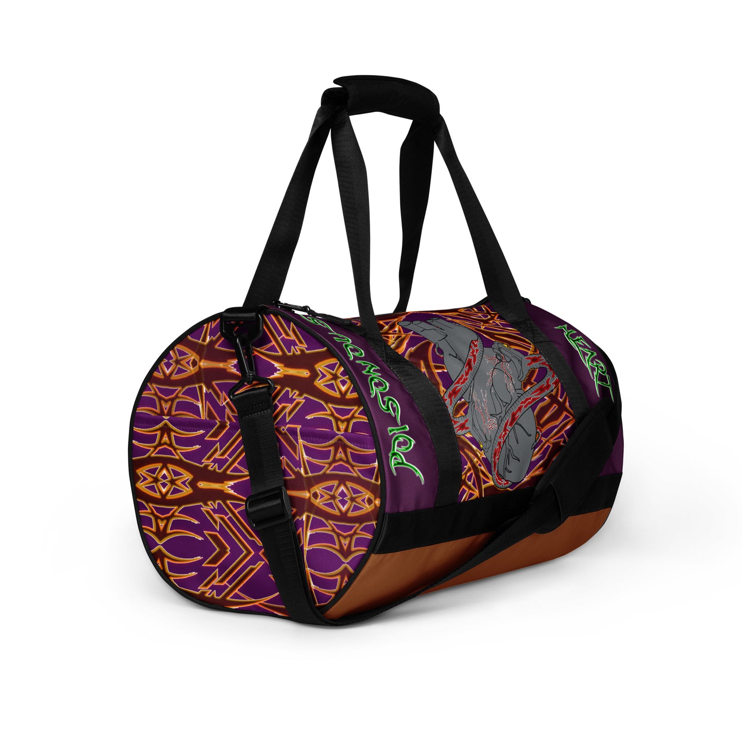 Poisonous Heart Print Gym Bag