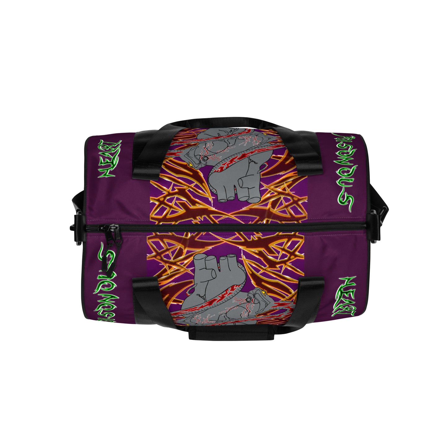 Poisonous Heart Print Gym Bag
