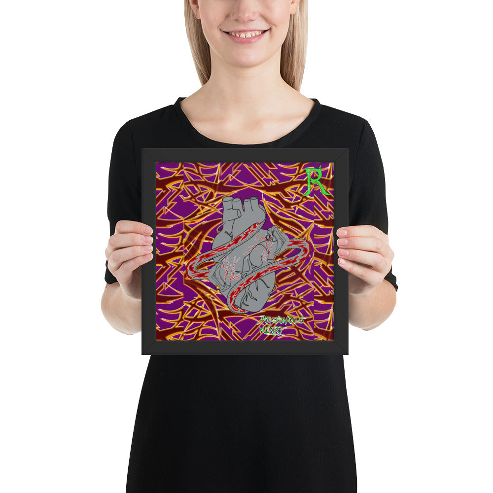 Framed Poisonous Heart Poster
