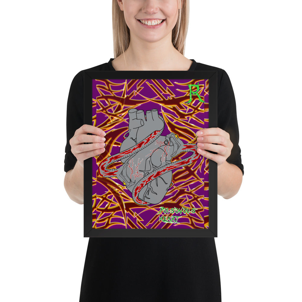 Framed Poisonous Heart Poster