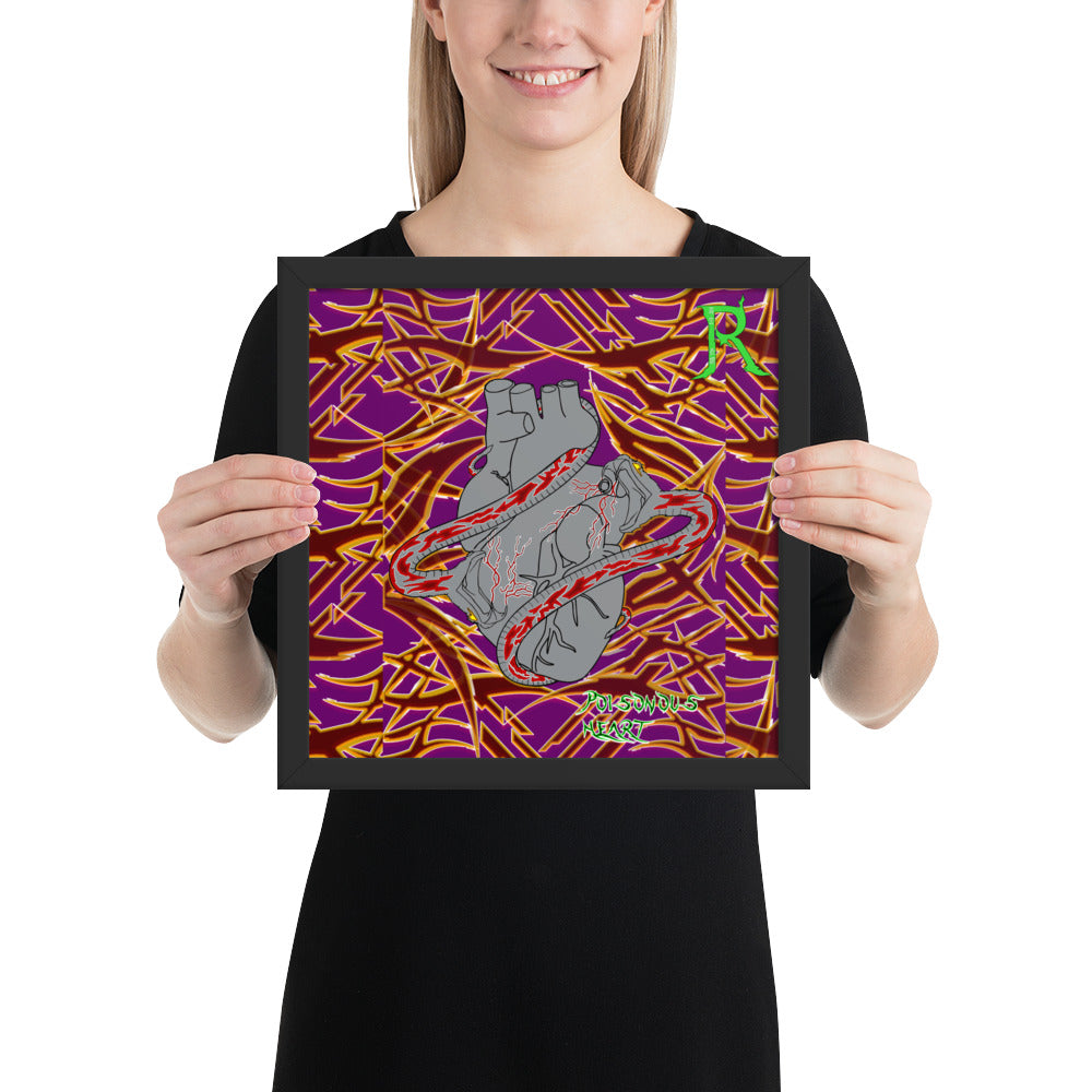 Framed Poisonous Heart Poster
