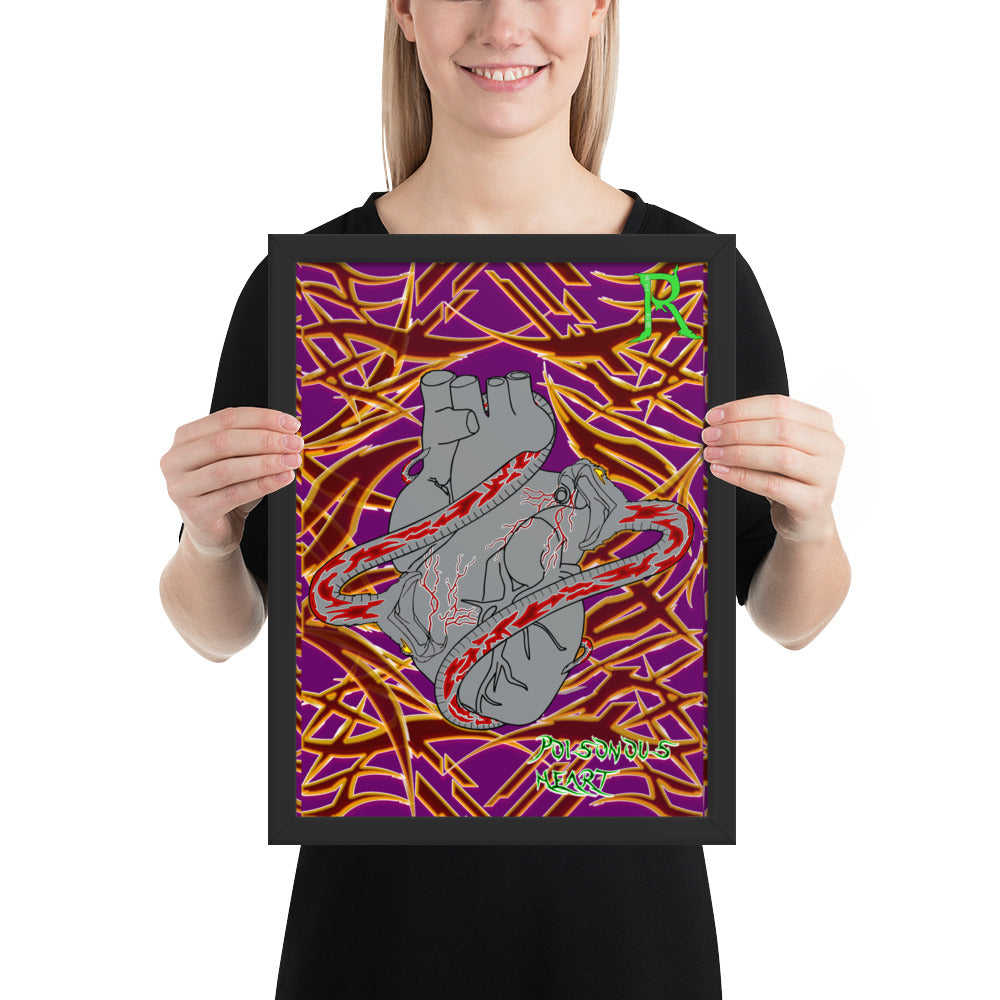 Framed Poisonous Heart Poster