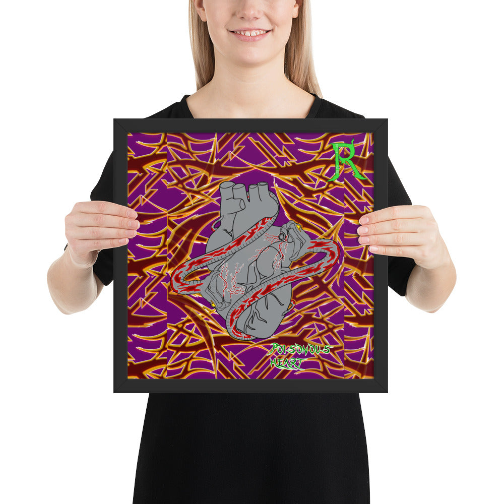 Framed Poisonous Heart Poster