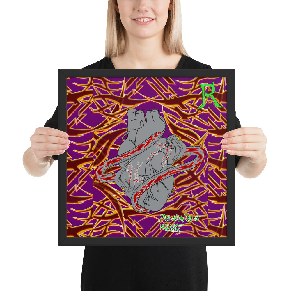 Framed Poisonous Heart Poster