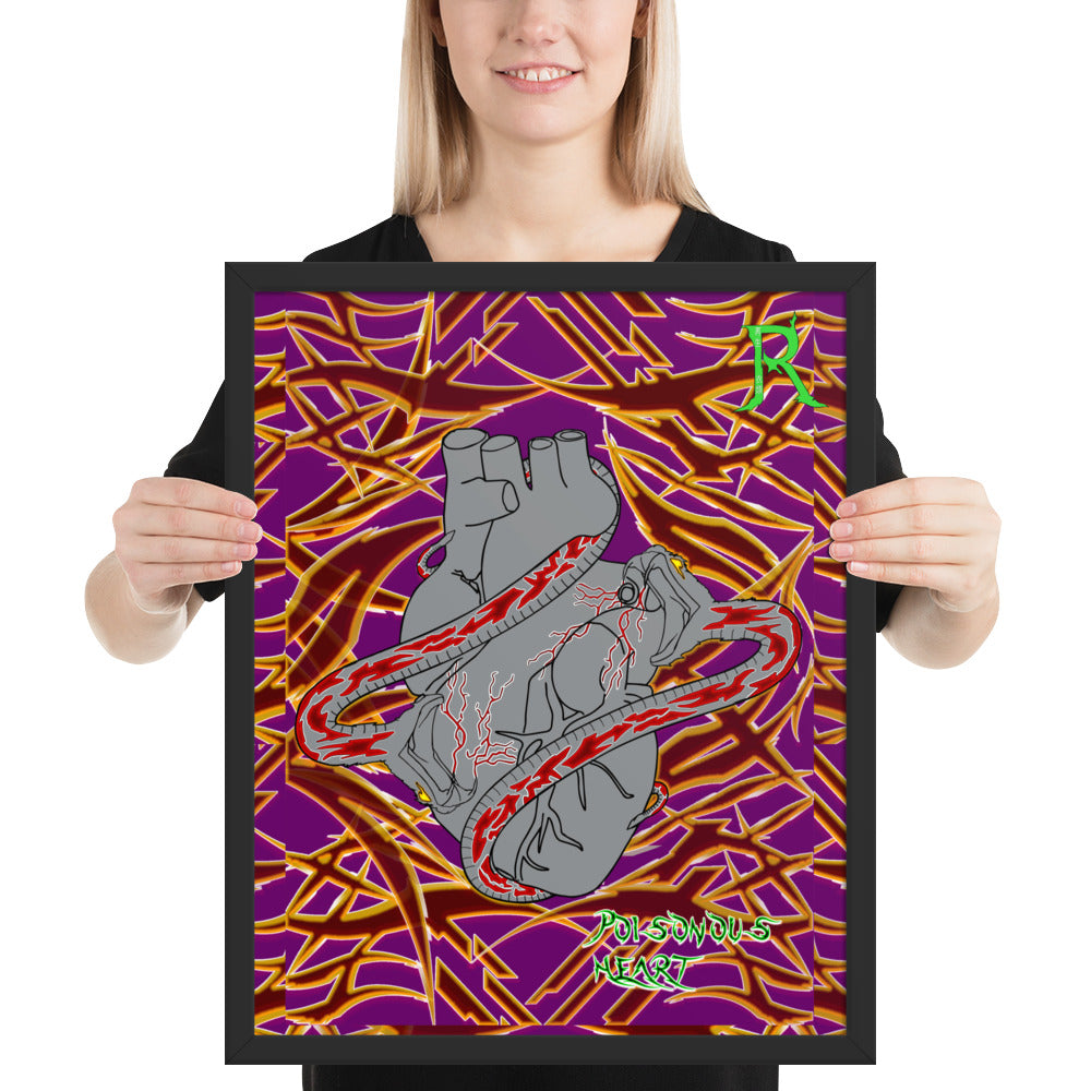 Framed Poisonous Heart Poster