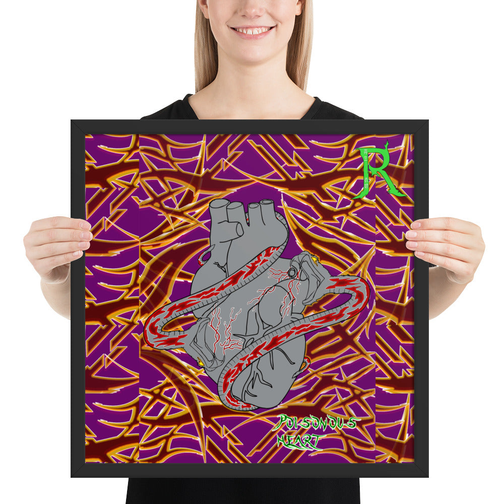 Framed Poisonous Heart Poster