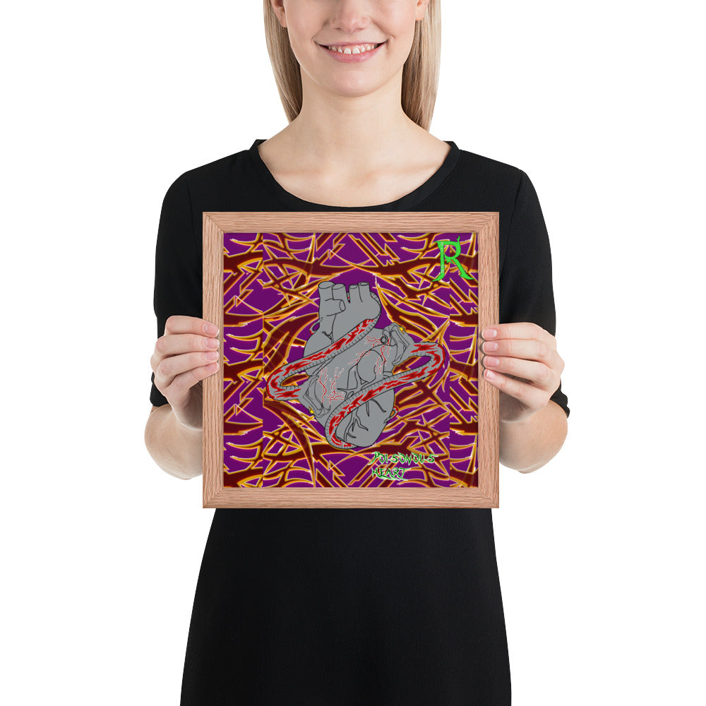 Framed Poisonous Heart Poster