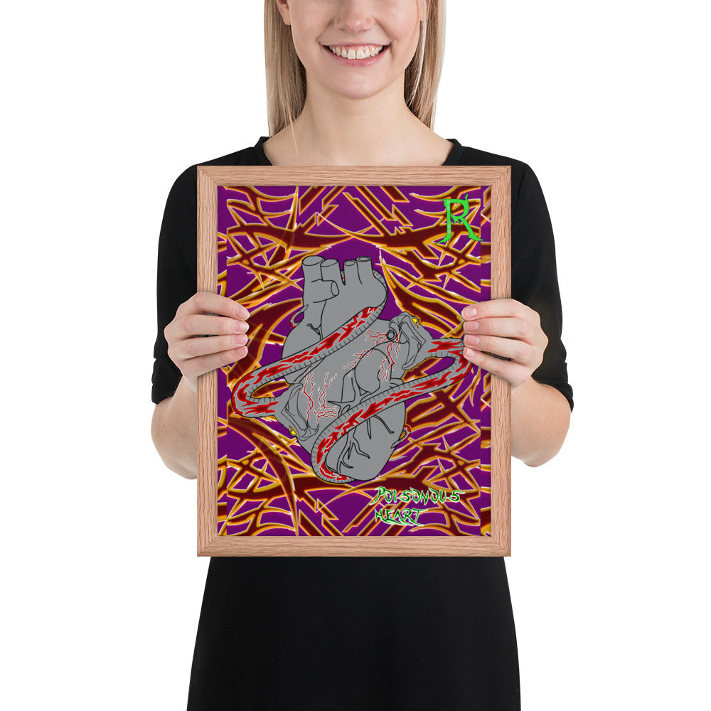 Framed Poisonous Heart Poster