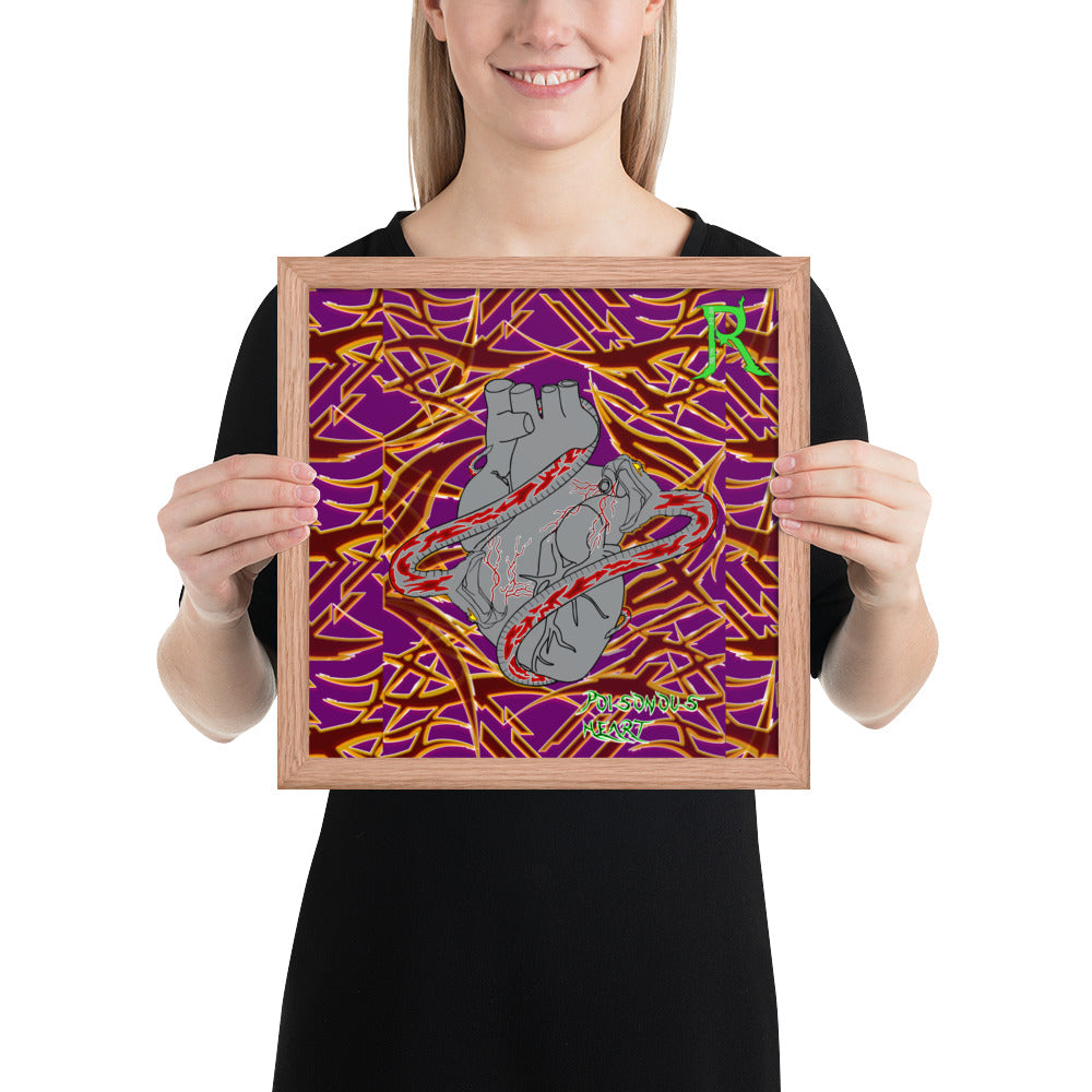 Framed Poisonous Heart Poster