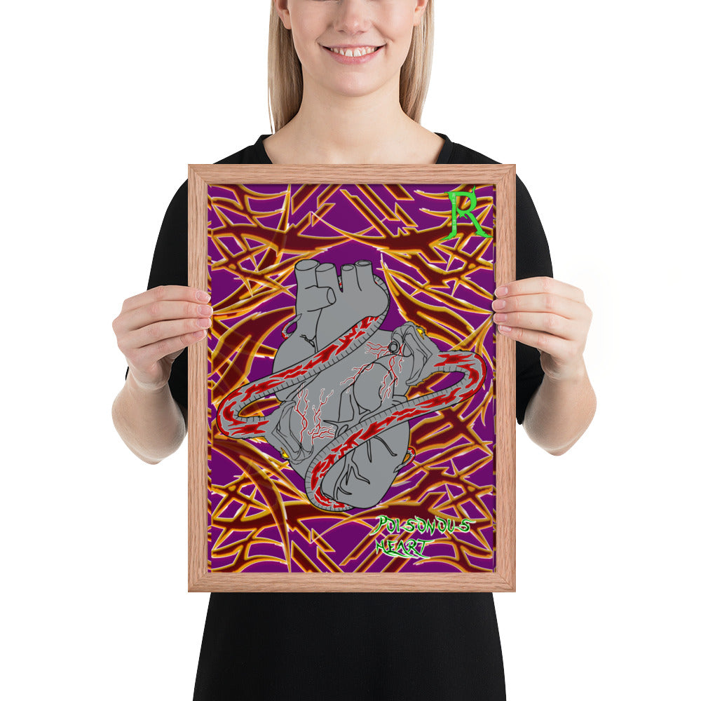 Framed Poisonous Heart Poster