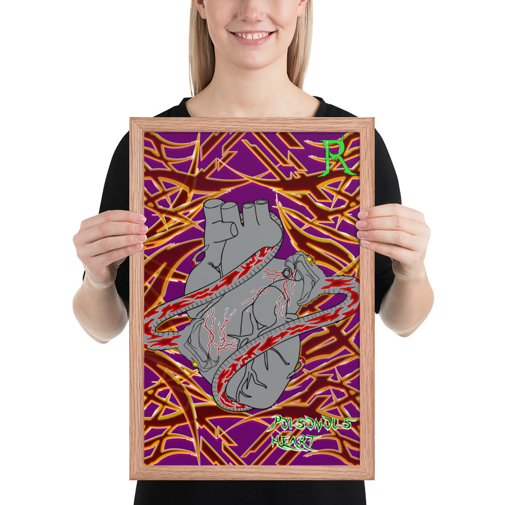 Framed Poisonous Heart Poster