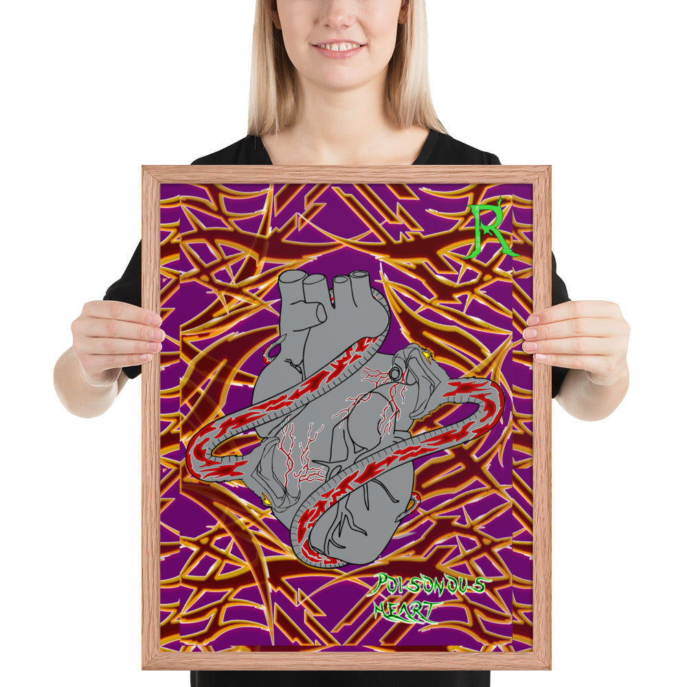 Framed Poisonous Heart Poster