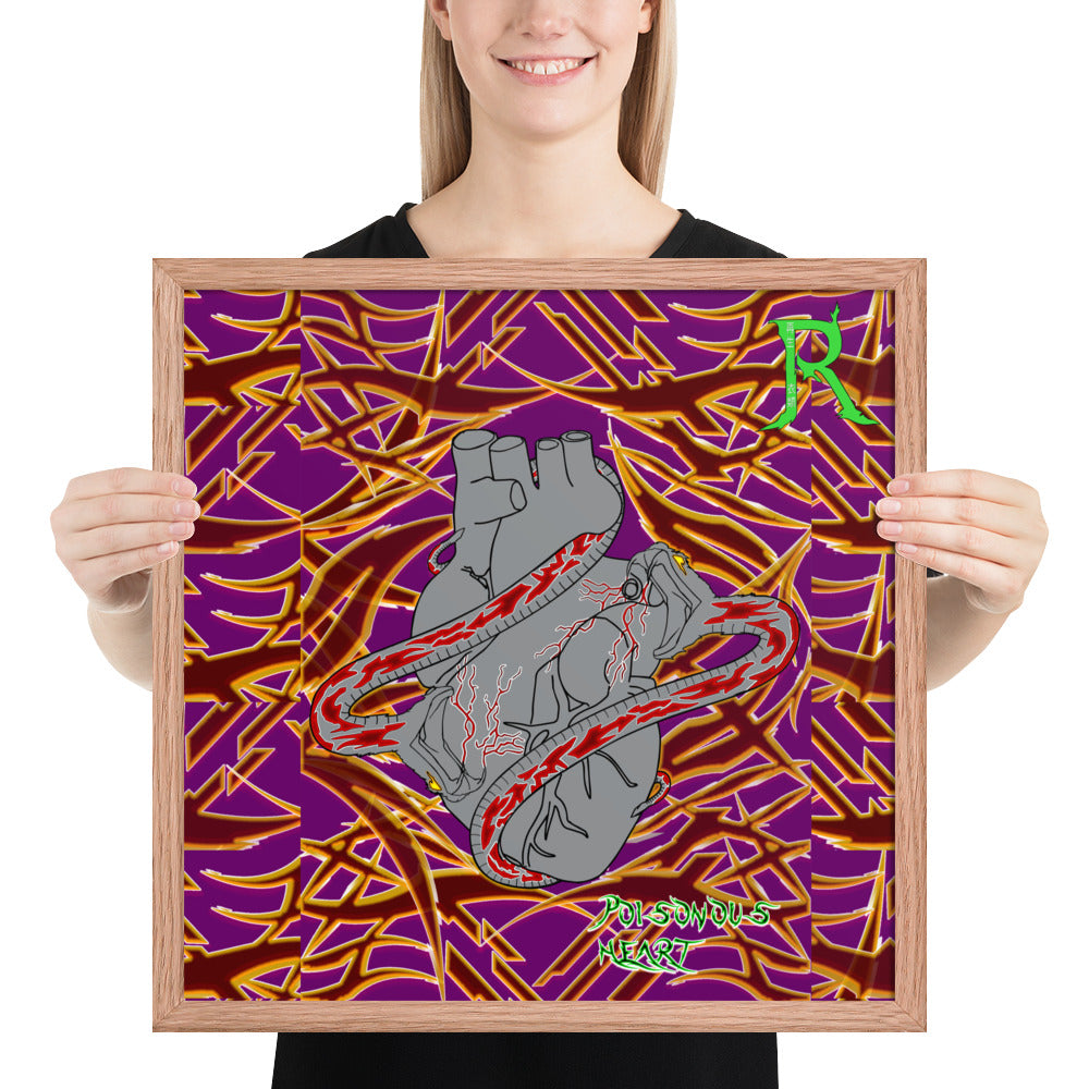 Framed Poisonous Heart Poster