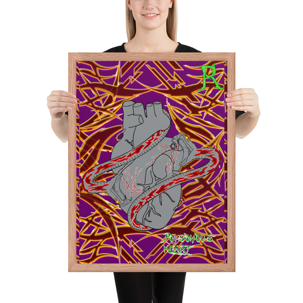 Framed Poisonous Heart Poster