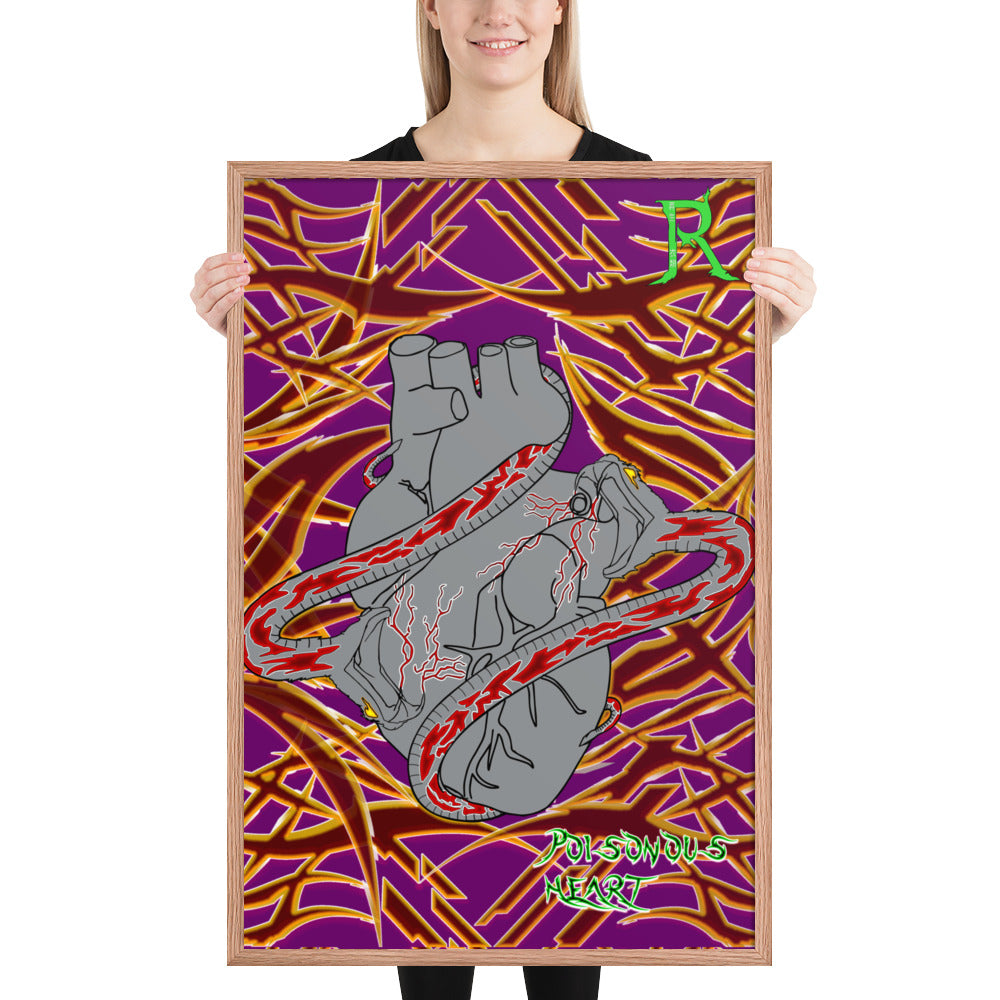 Framed Poisonous Heart Poster