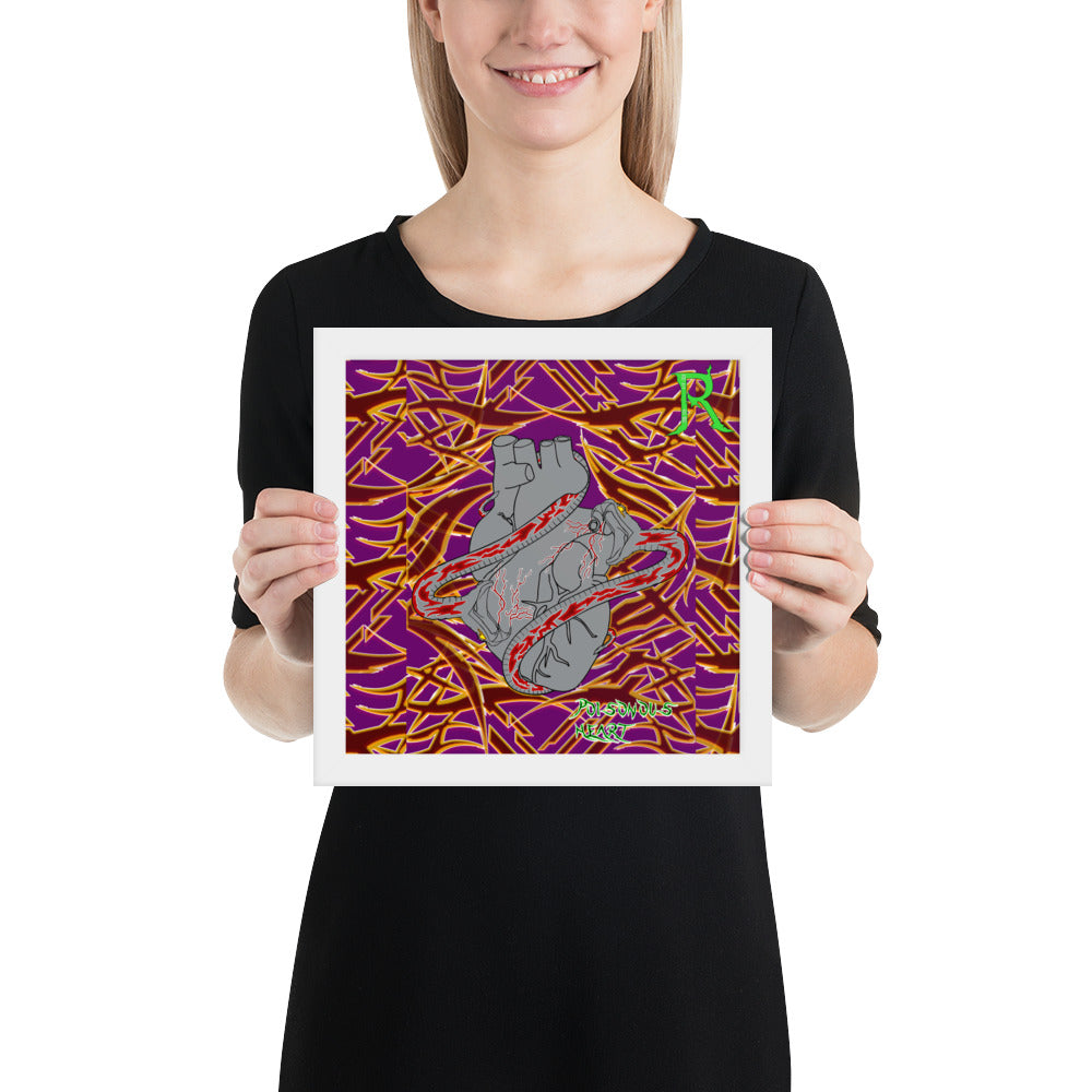 Framed Poisonous Heart Poster