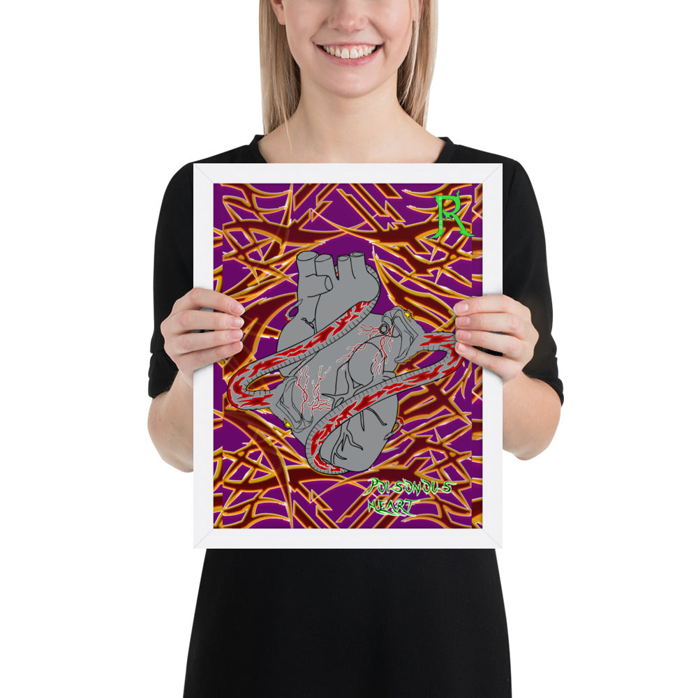 Framed Poisonous Heart Poster