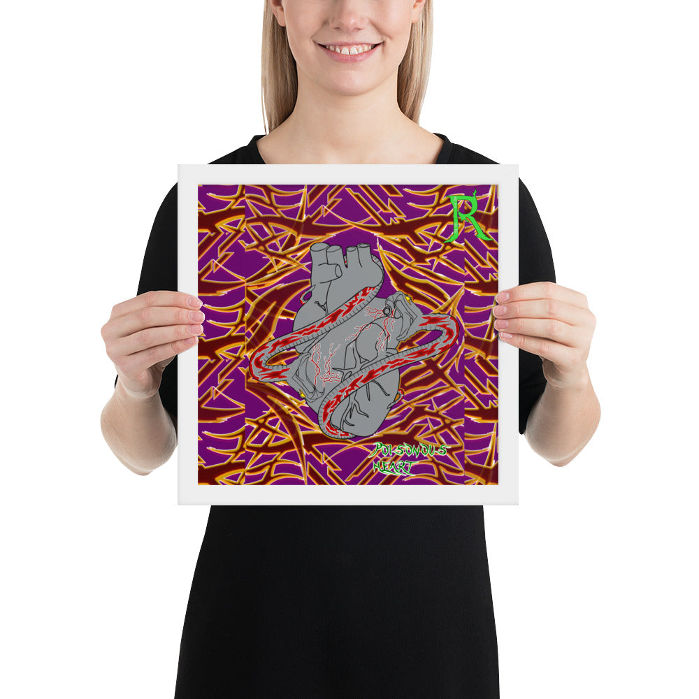 Framed Poisonous Heart Poster