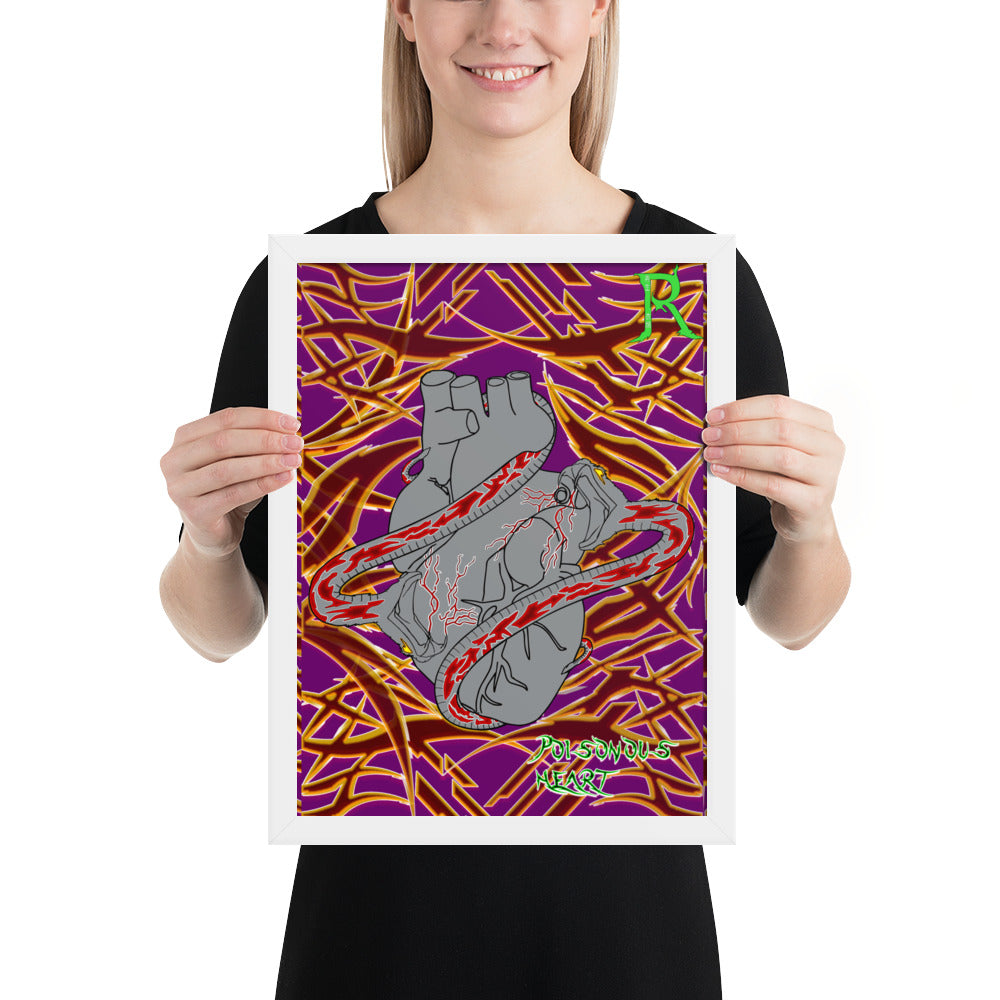Framed Poisonous Heart Poster