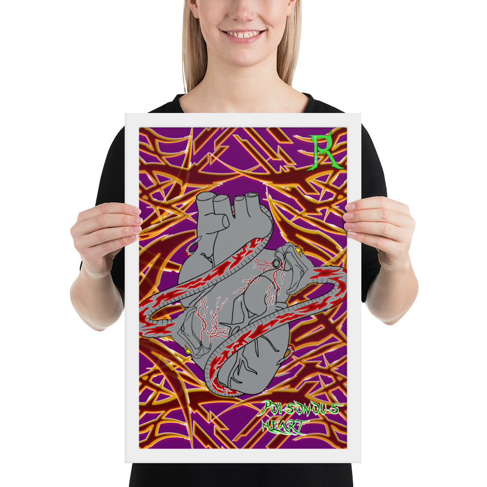Framed Poisonous Heart Poster