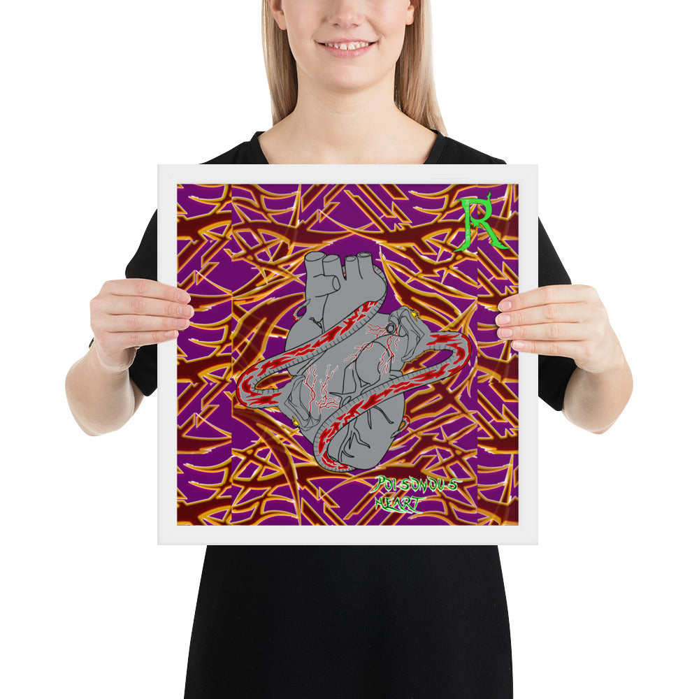 Framed Poisonous Heart Poster