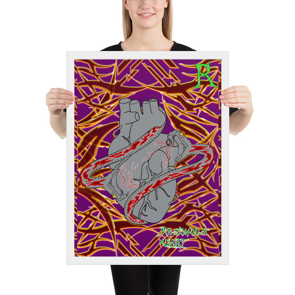 Framed Poisonous Heart Poster