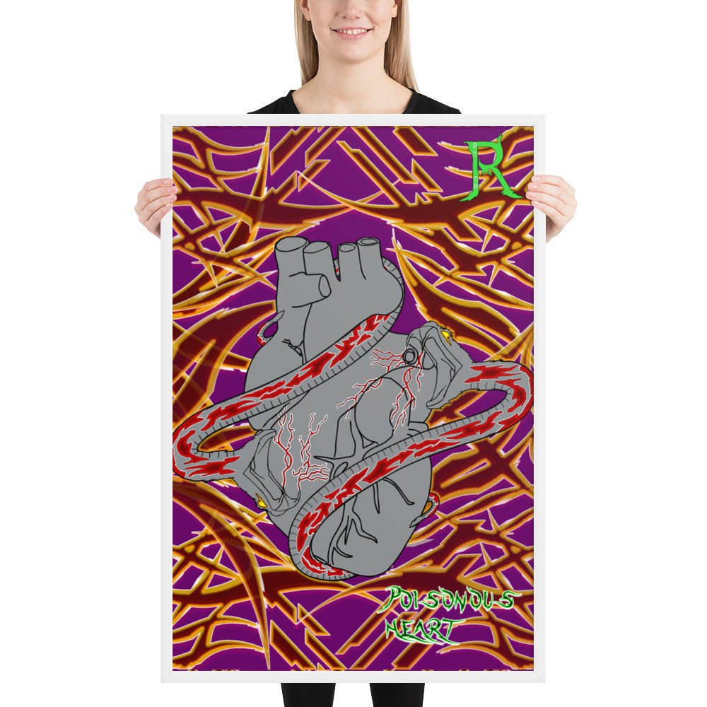 Framed Poisonous Heart Poster