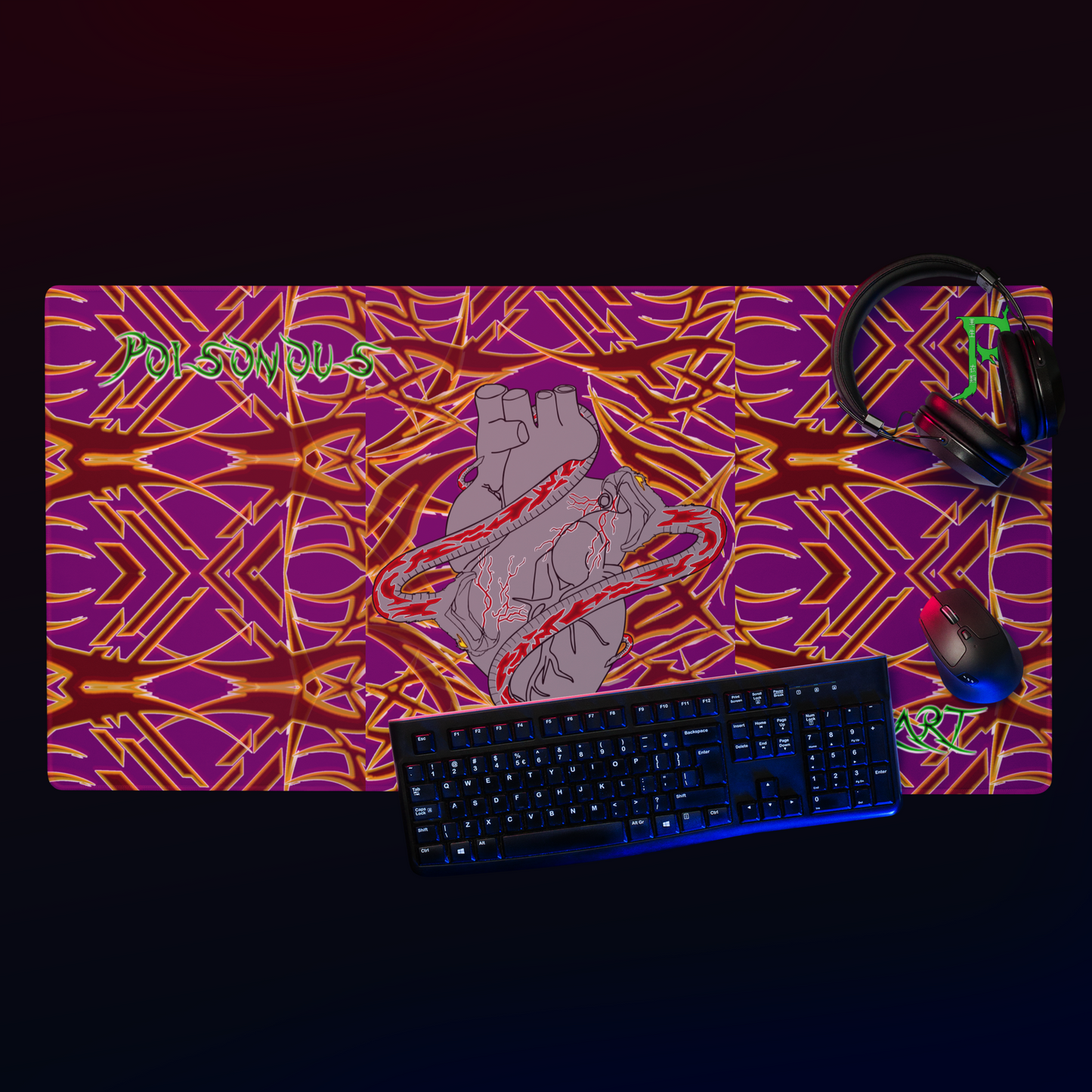 Poisonous Heart Gaming Mouse Pad
